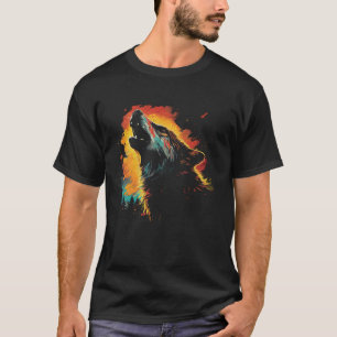 Wolf Howling At The Moon Women s National Park Ala T-Shirt