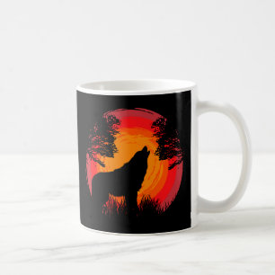 Wolf Howling at the Sun Coffee Mug