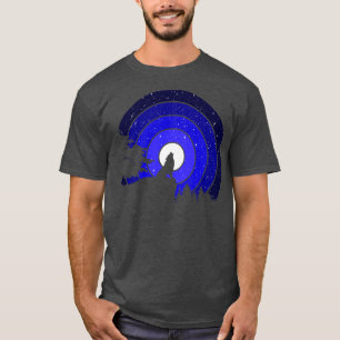 Wolf Howling Full Moon Stars T-Shirt