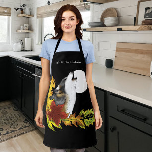 Wolf Howling Moon Apron