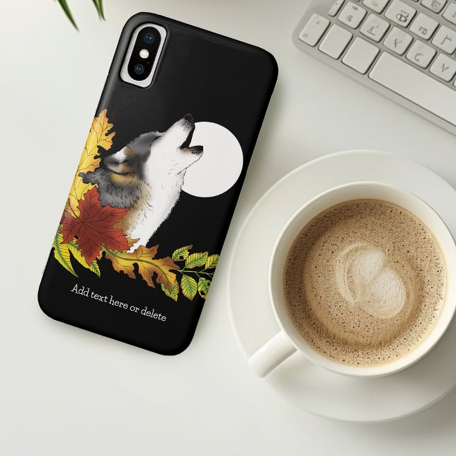 Wolf Howling Moon Case-Mate iPhone Case (Creator Uploaded)
