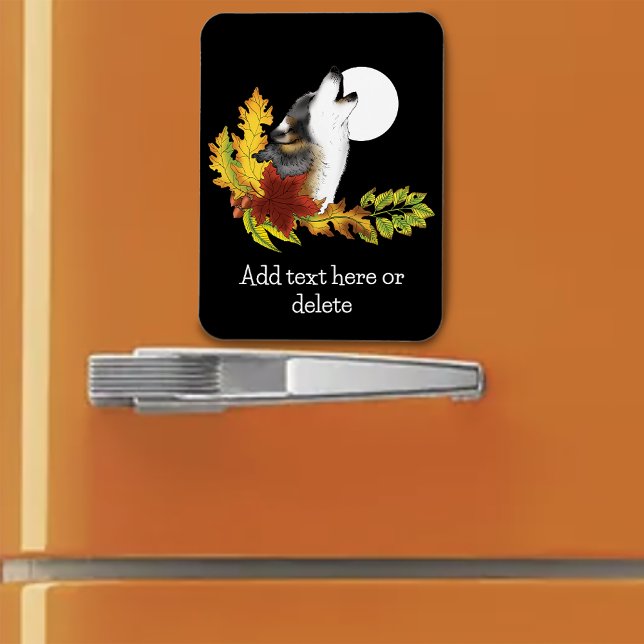 Wolf Howling Moon Magnet (Creator Uploaded)