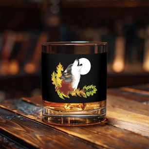 Wolf Howling Moon Whiskey Glass
