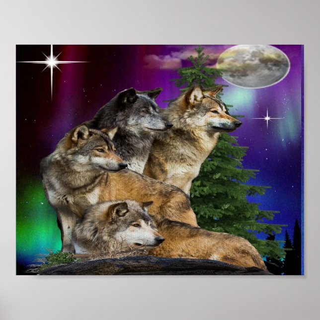 Wolf Howling Poster (Front)