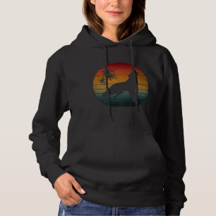 wolf howling vintage hoodie