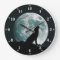 Wolf Howling Wildlife Wall Clock