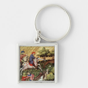 Wolf hunt, from a book key ring