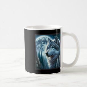 Wolf Icy Moon Galaxy Hunting Ground Grey Wolves Fo Coffee Mug