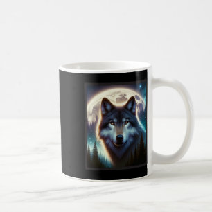 Wolf Icy Moon Galaxy Hunting Ground Grey Wolves Fo Coffee Mug
