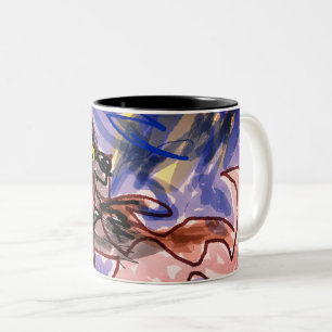 Wolf in autumn  Two-Tone coffee mug