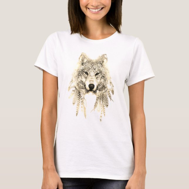 Wolf In Indigenous Apparel Relaxed Fit Jersey Tee (Front)