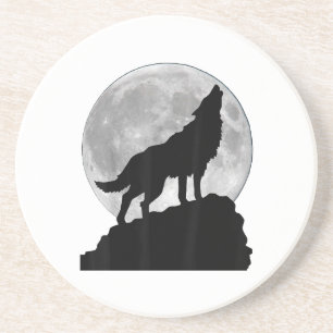 Wolf in moon light T Shirt - Cool full dog pup how Coaster