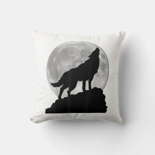 Wolf in moon light T Shirt - Cool full dog pup how Cushion