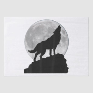 Wolf in moon light T Shirt - Cool full dog pup how Tissue Paper