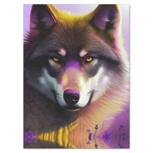 Wolf in Purple  Tissue Paper