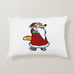 Wolf in Santa Claus Clothing Decorative Cushion