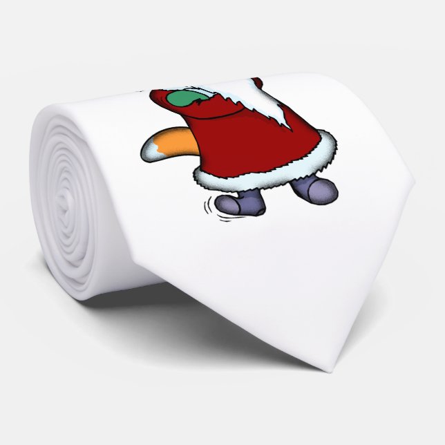 Wolf in Santa Claus Clothing Tie (Rolled)