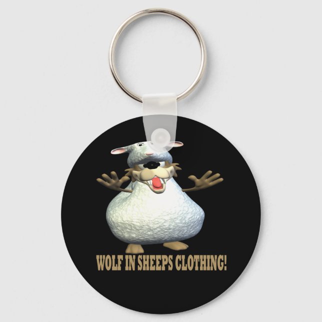 Wolf In Sheeps Clothing Key Ring (Front)