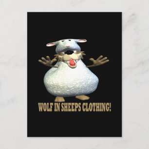 Wolf In Sheeps Clothing Postcard