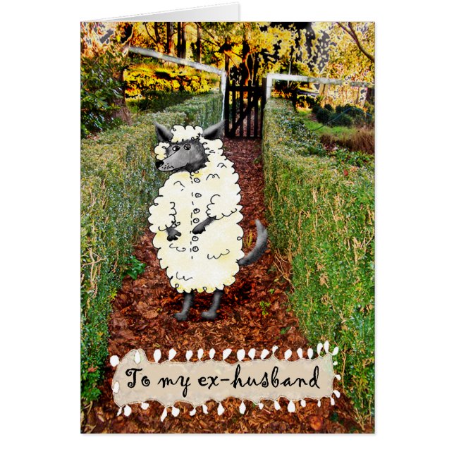 Wolf in Sheep's Clothing, To Ex Husband, humour. (Front)