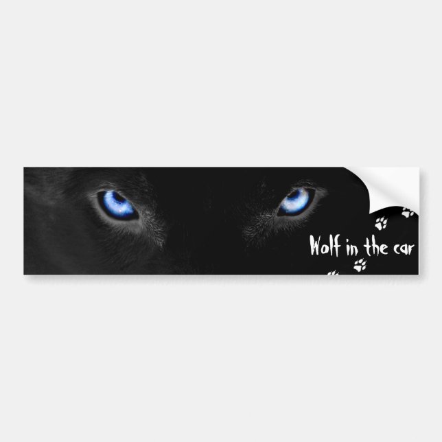 Wolf in the car bumper sticker (Front)