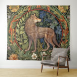 Wolf in the forest art nouveau tapestry<br><div class="desc">Wolf in the forest art nouveau style.</div>