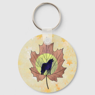 wolf in the maple leaf key ring