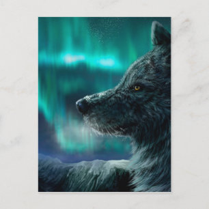 Wolf in the Night Postcard