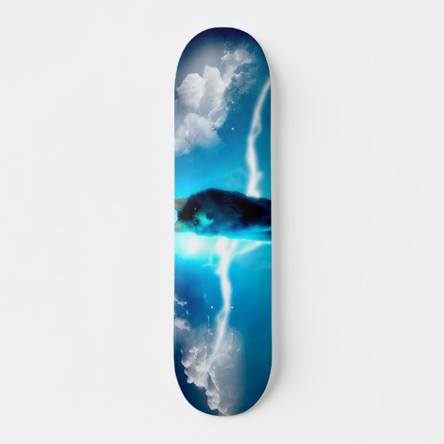 Wolf in the thunderstorm skateboard (Front)