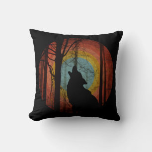 WOLF IN THE WOODS FOREST CUSHION