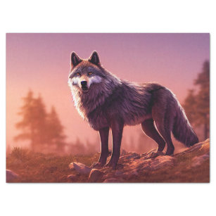 Wolf in Wilderness Decoupage Tissue Paper