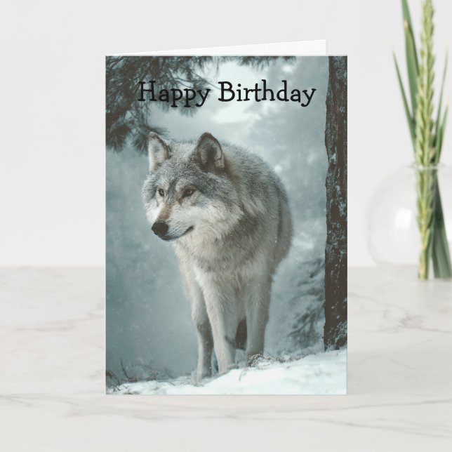Wolf in Winter Card (Front)