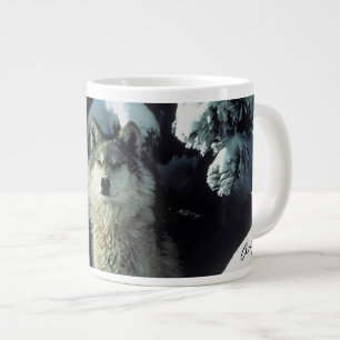 Wolf in Winter Large Coffee Mug