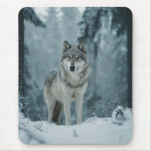 Wolf in Winter Mouse Pad