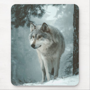 Wolf in Winter Mouse Pad