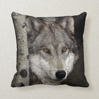 Wolf Ink Art Pillow