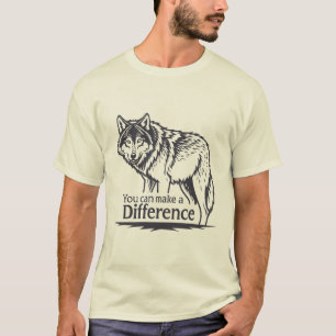 Wolf Inspiration – “You Can Make a Difference” T-Shirt
