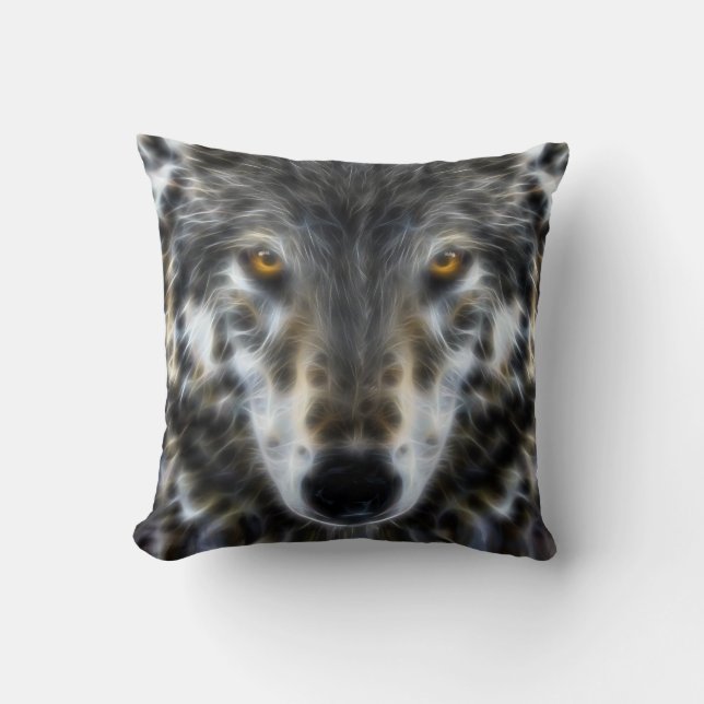 Wolf Inspirational design Portrait Cushion (Front)