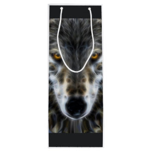 Wolf Inspirational design Portrait Wine Gift Bag