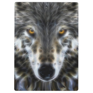 Wolf Inspirational graphic Portrait Clipboard