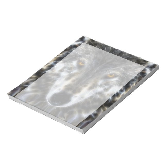 Wolf Inspirational graphic Portrait Notepad (Rotated)