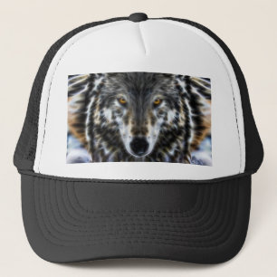 Wolf Inspirational graphic Portrait Trucker Hat