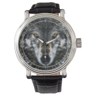 Wolf Inspirational graphic Portrait Watch