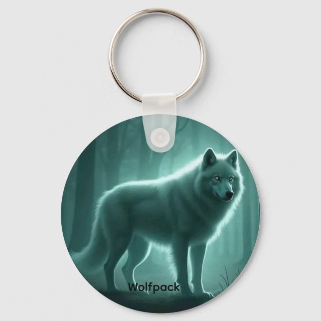 wolf key chain  (Front)