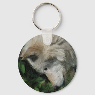 wolf key ring