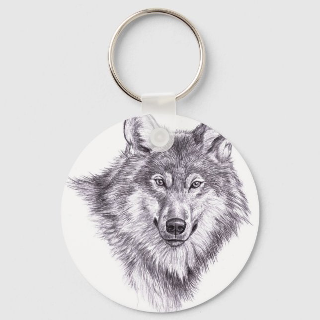 wolf key ring (Front)