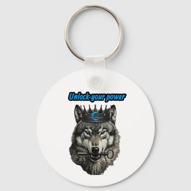 wolf king unlock your power key ring (Front)