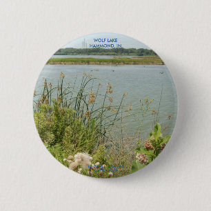 WOLF LAKE, HAMMOND, IN 6 CM ROUND BADGE