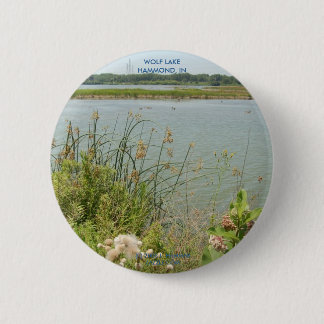 WOLF LAKE, HAMMOND, IN 6 CM ROUND BADGE
