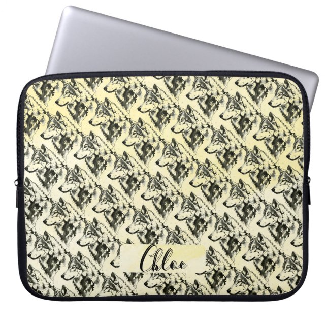 Wolf Laptop Sleeve (Front)